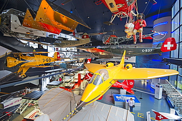 Aircraft at Verkehrshaus transport museum, Lucerne, Switzerland, Europe