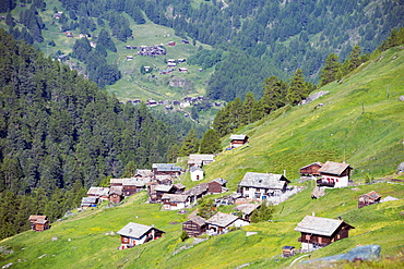 Mountain village, Zermatt, Valais, Swiss Alps, Switzerland, Europe 