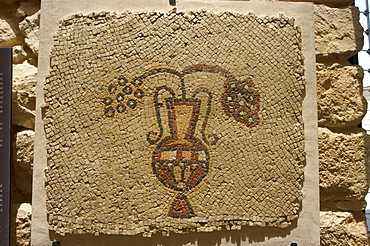 Wall mosaic, Moses Memorial Church, Mount Nebo, East Bank Plateau, Jordan, Middle East