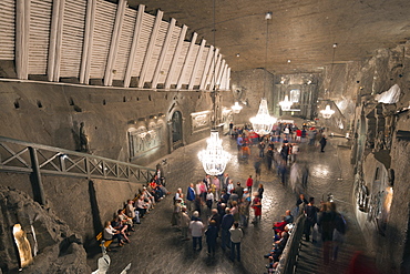 Tourist route, Chapel of St. Kinga, Wieliczka Salt Mine, UNESCO World Heritage Site, Krakow, Malopolska, Poland, Europe