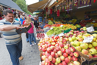 Market fruit stall, Zakopane, Carpathian Mountains, Poland, Europe