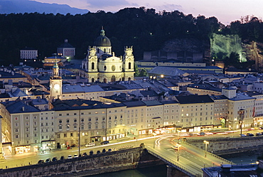 Twilight, Salzburg, Salzburgland, Austria, Europe