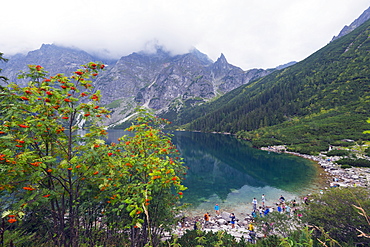 Lake Morskie Oko (Eye of the Sea), Zakopane, Carpathian Mountains, Poland, Europe 