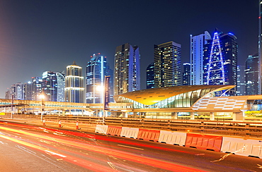 Metro station, Dubai, United Arab Emirates, Middle East