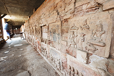 Terracotta Jataka tiles, Anauk Petleik Paya, Bagan (Pagan), Myanmar (Burma), Asia