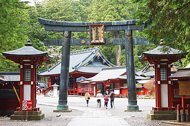 Torii gate, Nikko shrine, UNESCO World Heritage Site, Tochigi Prefecture, Honshu, Japan, Asia