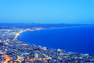 Hakodate Bay night view, Hokkaido, Japan, Asia