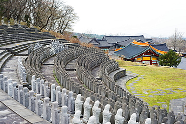 Statues, Gwaneumsa Buddhist Temple, Jeju Island, South Korea, Asia