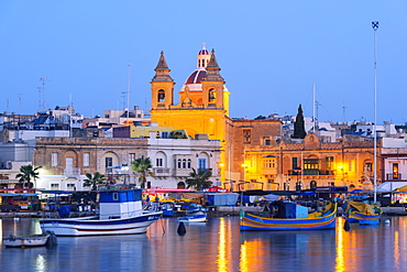 Our Lady of Pompeii Church (Marsaxlokk Church), Marsaxlokk Harbour, Malta, Mediterranean, Europe