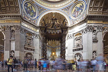 Inside St. Peter's Basilica. Vatican City, UNESCO World Heritage Site, Rome, Lazio, Italy, Europe