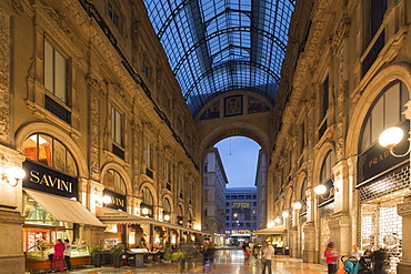 Vittorio Emmanuel II Gallery (Galleria Vittorio Emanuele II), Piazza del Duomo, Milan, Lombardy, Italy, Europe