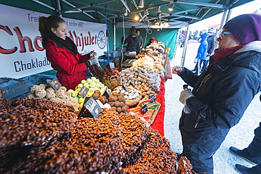 Winter market, Jokkmokk, Lapland, Arctic Circle, Sweden, Scandinavia, Europe