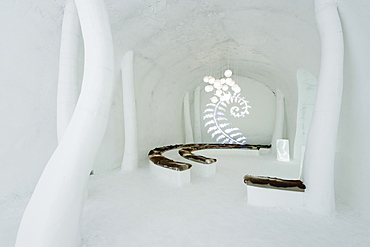 The chapel, Ice Hotel, Kiruna, Lapland, Arctic Circle, Sweden, Scandinavia, Europe