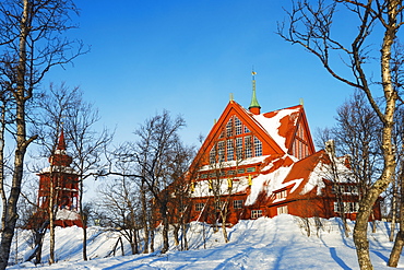 Kiruna church, Kiruna, Lapland, Arctic Circle, Sweden, Scandinavia, Europe