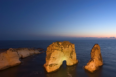 Pigeon rocks (Rawcheh rocks), Beirut, Lebanon, Middle East