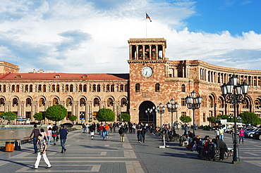 Republic Square, Government of the Republic of Armenia building, Yerevan, Armenia, Caucasus, Central Asia, Asia