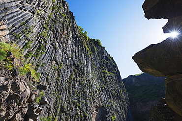 Symphony of Stones basalt columns, UNESCO World Heritage Site, Garni, Kotayk Province, Armenia, Caucasus, Central Asia, Asia