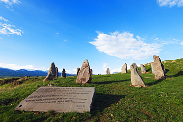 Karahunj Zorats Karer, prehistoric archaeological stonehenge site, Syunik Province, Armenia, Caucasus, Central Asia, Asia