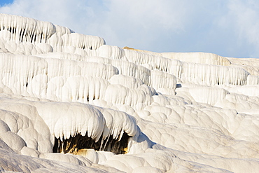 White travertine basins, Pamukkale, UNESCO World Heritage Site, Western Anatolia, Turkey, Asia Minor, Eurasia