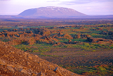 Hverfell (Hverfjall) ash crater in north of the country, Myvatyn (Myvatn) Nature Reserve, Iceland