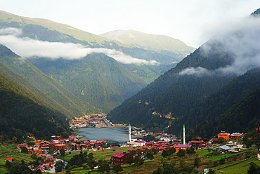 Lakeside mosque, Uzungol alpine resort, Black Sea Coast area, Trabzon Province, Anatolia, Turkey, Asia Minor, Eurasia