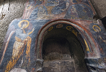 Frescoes at Eski Gumusler Monastery, UNESCO World Heritage Site, Cappadocia, Anatolia, Turkey, Asia Minor, Eurasia