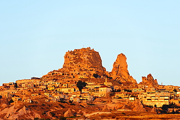 Rock-cut topography at Uchisar, UNESCO World Heritage Site, Cappadocia, Anatolia, Turkey, Asia Minor, Eurasia