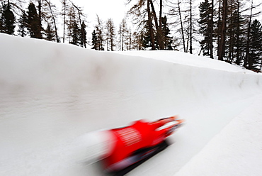 Cresta run, Celerina olympia bob run, St. Moritz, winter, Engadine, Graubunden, Switzerland, Europe