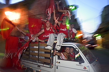 Football fans, Aleppo (Haleb), Syria, Middle East