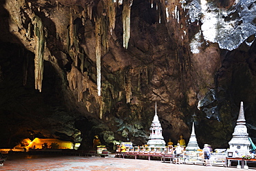 Buddha statues, Khao Luang Cave, Petburi City, Petchaburi, Thailand, Southeast Asia, Asia