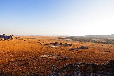 Fenetre d'Isalo (the window of Isalo), Isalo National Park, central area, Madagascar, Africa