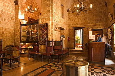 Reception area, Beit Al-Wakil Hotel, Aleppo (Haleb), Syria, Middle East