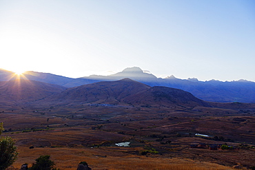 Sunrise, Tsaranoro Valley, Ambalavao, central area, Madagascar, Africa