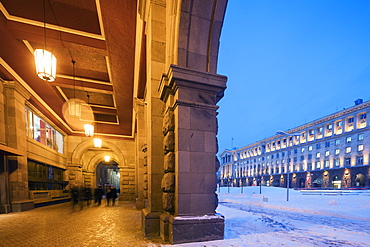 Snow on the streets, Sofia, Bulgaria, Europe