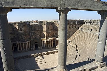 The Roman Theatre, Citadel, Bosra, UNESCO World Heritage Site, Syria, Middle East