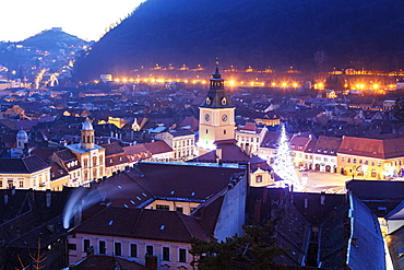 History Museum and old town buildings, Brasov, Romania, Europe