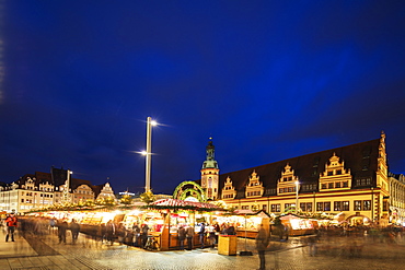 Leipzig Christmas market, Old Town Hall (Altes Rathaus), Leipzig, Saxony, Germany, Europe