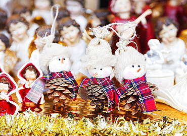 Christmas market, pine cone decorations, Einsiedeln, Switzerland, Europe