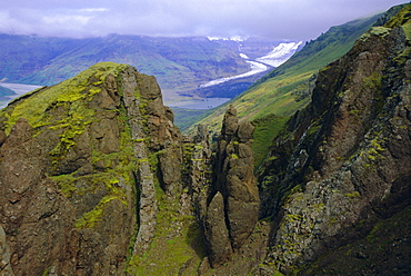 Skaftafell glacier in the south of the island, Skaftafell National Park, Iceland