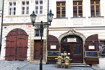 Street cafe, Prague, Czech Republic, Europe