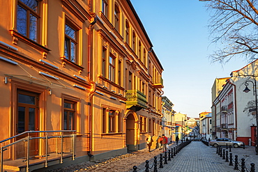 Old town houses in the Trinity Suburb, Minsk, Belarus, Eastern Europe