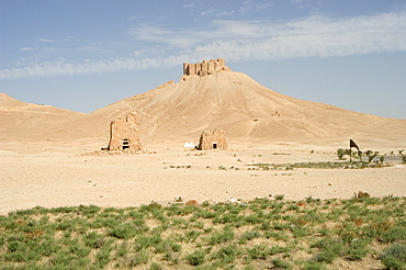 Qala'at ibn Maan citadel castle, archaelogical ruins, Palmyra, Syria, Middle East