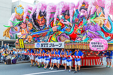 Nebuta festival floats, Aomori, Aomori prefecture, Tohoku, Honshu, Japan, Asia