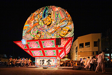 Giant taiko drum, Nebuta festival floats, Hirosaki, Aomori prefecture, Tohoku, Honshu, Japan, Asia