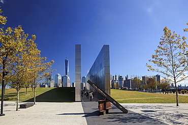 Empty Sky is the official New Jersey September 11 memorial to the state's victims of the September 11 attacks on the USA, Jersey City, New Jersey, United States of America, North America