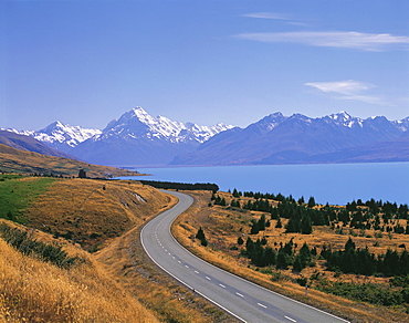 Mt. Cook & the express way, New Zealand