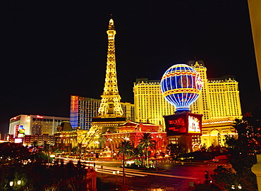 Las Vegas skyline at night, Nevada, USA