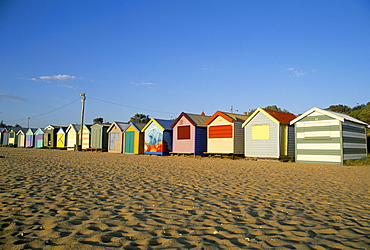 Beach huts at Brighton Beach, Melbourne, Victoria, Australia, Pacific