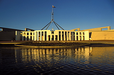 Exterior of Parliament House, early morning, Canberra, A.C.T. (Australian Capital Territory), Australia, Pacific