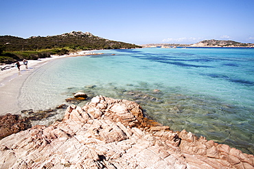 The Madonna Mantle between the islands of Santa Maria and Budelli, Maddalena Islands, La Maddalena National Park, Sardinia, Italy, Mediterranean, Europe